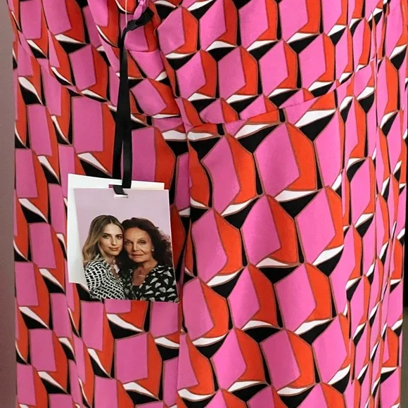Diane Von Furstenberg Pink Geometric Mini Dress - Picture 5 of 5